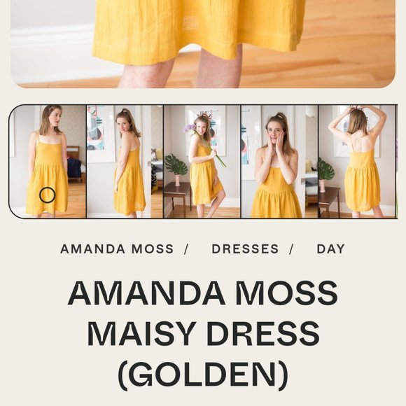 Yellow linen "Maisy" dress - Picture 4 of 6